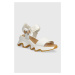 Kožené sandály Sorel KINETIC IMPACT Y-STRAP H dámské, bílá barva, na platformě, 2030461125