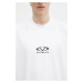 Bavlněné tričko VETEMENTS Oval Logo Oversized bílá barva, s potiskem, UA66TR605W