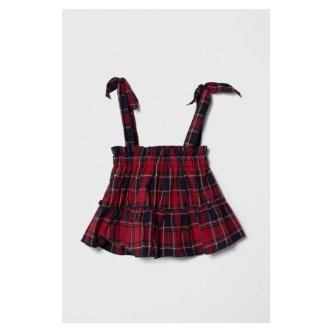 Dětská bavlněná sukně Jamiks červená barva, mini