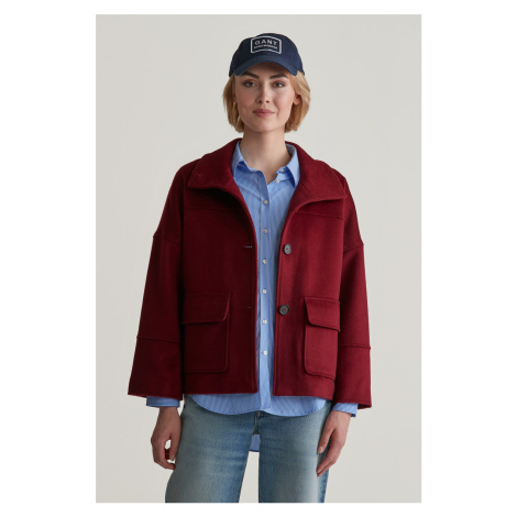 BUNDA GANT CROPPED WOOL JACKET PLUMPED RED
