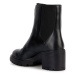 Kožené kotníkové boty Geox D DAMIANA C dámské, černá barva, na podpatku, D36QCC 00043 C9999