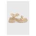 Sandály Buffalo Rude Chain dámské, béžová barva, na platformě, 1602144