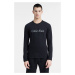 Calvin Klein CK Logo Comfort Tričko dlouhý rukáv - černé