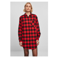 Dámská košile // Urban Classics / Ladies Oversized Check Flannel Shirt Dress bla