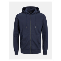 Tmavě modrá basic mikina s kapucí Jack & Jones - Pánské