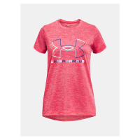 Růžové holčičí sportovní tričko Under Armour Tech BL Twist SS