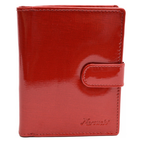 Červená lesklá kožená dámská peněženka Ariana Mercucio