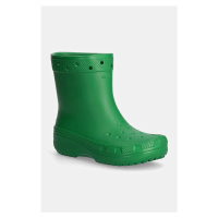 Holínky Crocs Classic Rain Boot dámské, zelená barva, 208363