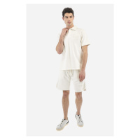 Šortky la martina man bermuda diagonal fleece off white