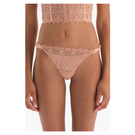 Dagi Salmon Satin Detailed Thong Panties