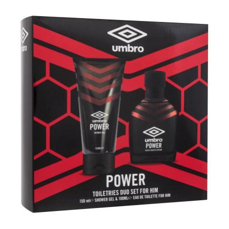 UMBRO Power dárková kazeta toaletní voda 100 ml + sprchový gel 150 ml pro muže poškozená krabičk