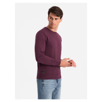 Ombre Men's BASIC cotton non-stretch sweatshirt - maroon