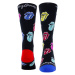 ponožky THE ROLLING STONES - MULTI COLOR TONGUES - BLACK - PERRI´S SOCKS