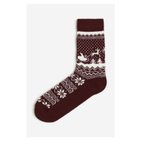 H & M - Ponožky z vlněné směsi - červená