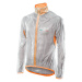 SIX2 Cyklistická větruodolná bunda - GHOST - oranžová/transparentní