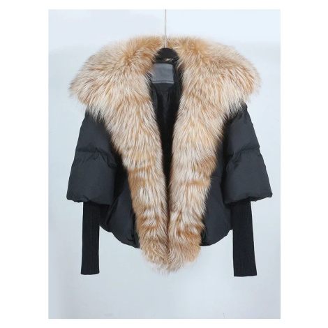 Krátká dámská bunda z liščí kožešiny