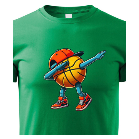 Dětské triko Basketbalový míč dab dance - vtipné Basketbalové tričko triko BezvaTriko