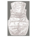 Bílá péřová vesta s odepínací kapucí (B8247-26)