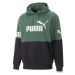 Puma POWER COLORBLOCK HOODIE Pánská mikina, zelená, velikost