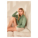 Trendyol Mint Basic Knitted Sweatshirt