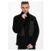 Černá zimní bunda z umělého kožíšku ONLY & SONS Villads
