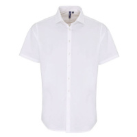 Premier Workwear Pánská bavlněná košile s krátkým rukávem PR246 White