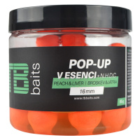 Tb baits plovoucí boilie pop-up orange peach liver + nhdc 65 g 16 mm