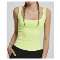 Urban Classics Ladies Wide Neck Top - electriclime