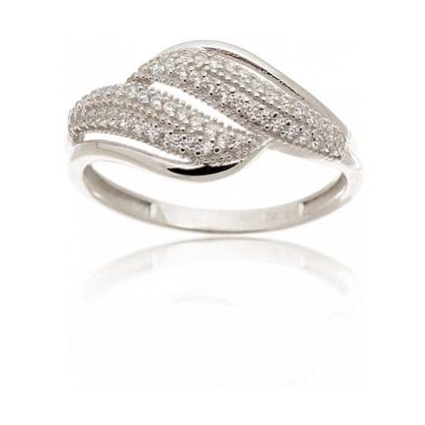 Dámský zlatý prsten s čirými zirkony PR0435F + DÁREK ZDARMA Ego Fashion