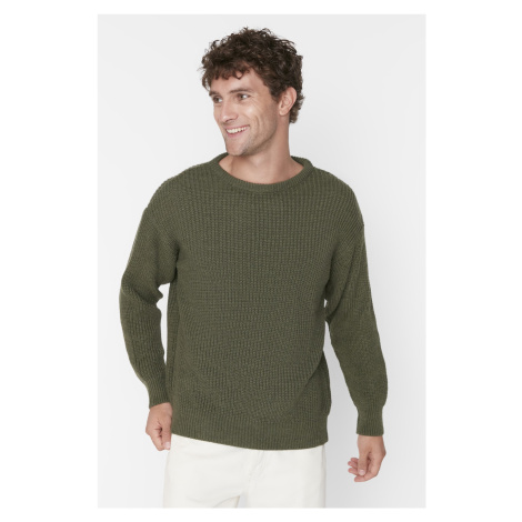 Trendyol Sweater - Khaki - Oversize