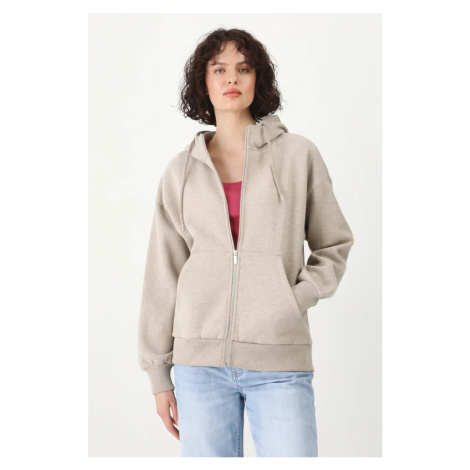 Mikina Medicine dámská, béžová barva, s kapucí