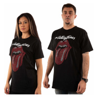 Rolling Stones tričko, Logo & Tongue Diamante Black, pánské