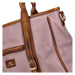 Dámská látková taška s kapsou na přední straně Elda, světle fialová