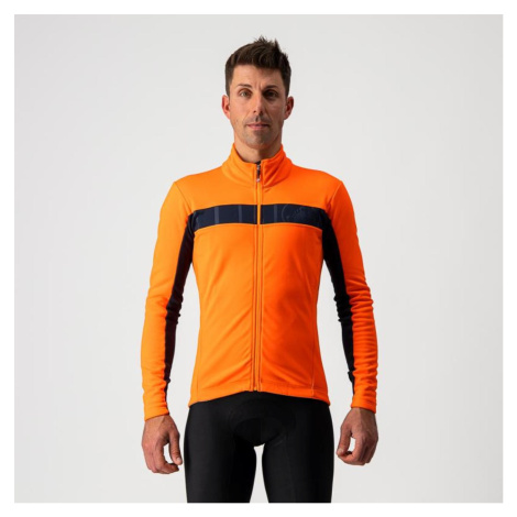 CASTELLI Cyklistická zateplená bunda - MORTIROLO VI - oranžová