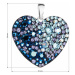 Stříbrný přívěsek s krystaly Swarovski modré srdce 34243.3 blue style