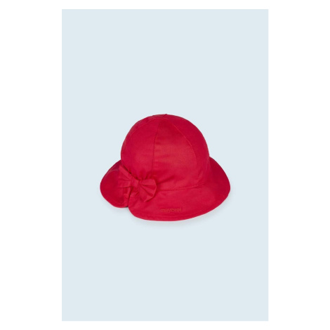 Dětská bavlněná čepice Mayoral červená barva