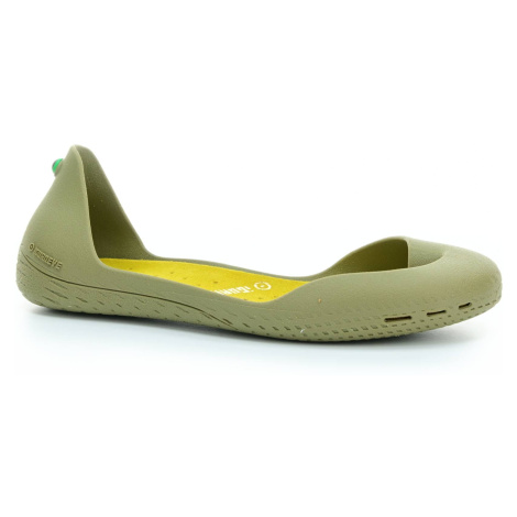 baleríny Iguaneye Freshoes Dark khaki/Yellow green