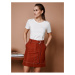 Koton Women's Red Pocket Detailed Skirt