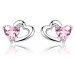 Linda's Jewelry Stříbrné náušnice Pecky Pink Love Ag 925/1000 IN150