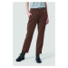 Kalhoty la martina woman pant twill wool touch hnědá