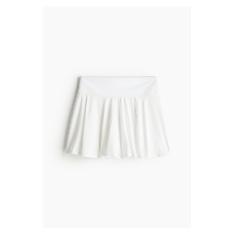 H & M - Kolová tenisová sukně z materiálu DryMove™ - bílá H&M
