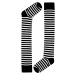 Stripes pruhované podkolenky - nadkolenky černobílé bílá