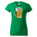 DOBRÝ TRIKO Dámské tričko s potiskem Pivní desatero Barva: Středně zelená