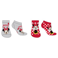 Minnie Mouse - licence Dívčí kotníkové ponožky - Minnie Mouse 5234A326,šedá / červená Barva: Mix