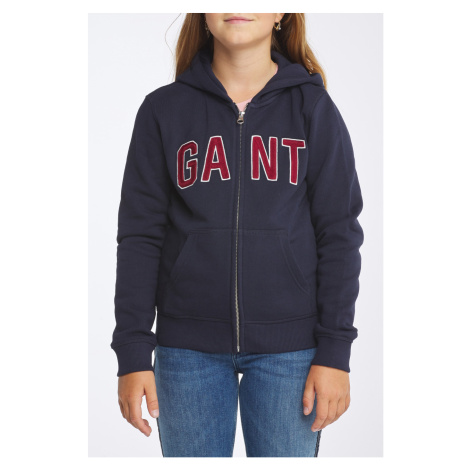 MIKINA D1. GANT LOGO FULL ZIP HOODIE