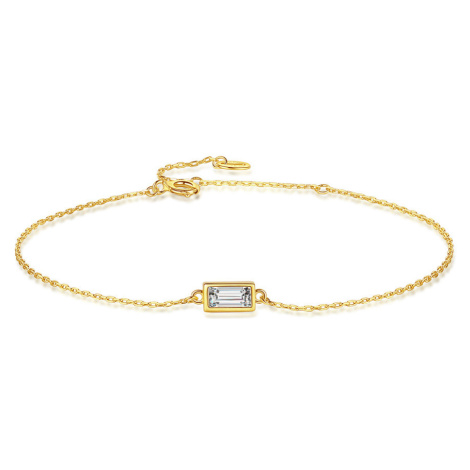 Pozlacený stříbrný náramek se zirkonem - Meucci SYB011