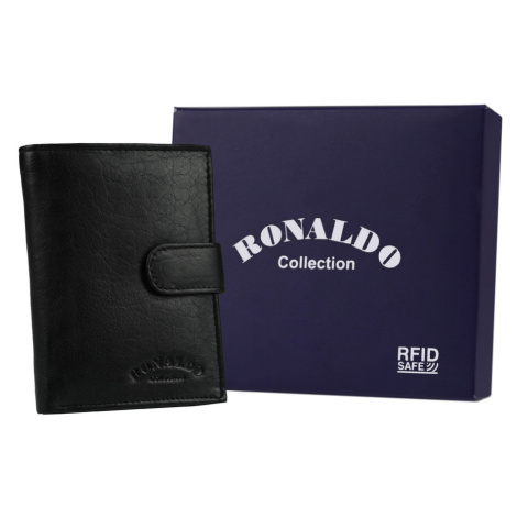 Pánská kožená peněženka s přihrádkou na zip RONALDO