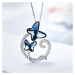 Éternelle Stříbrný náhrdelník Swarovski Elements Crystal Butterfly - motýl, stříbro 925/1000 NH3