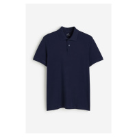 H & M - Tričko z piké s límečkem Regular Fit - modrá