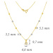 GEMMAX Jewelry Zlatý náhrdelník s přívěskem a korálky délka 45 cm GLNCB-45-33321